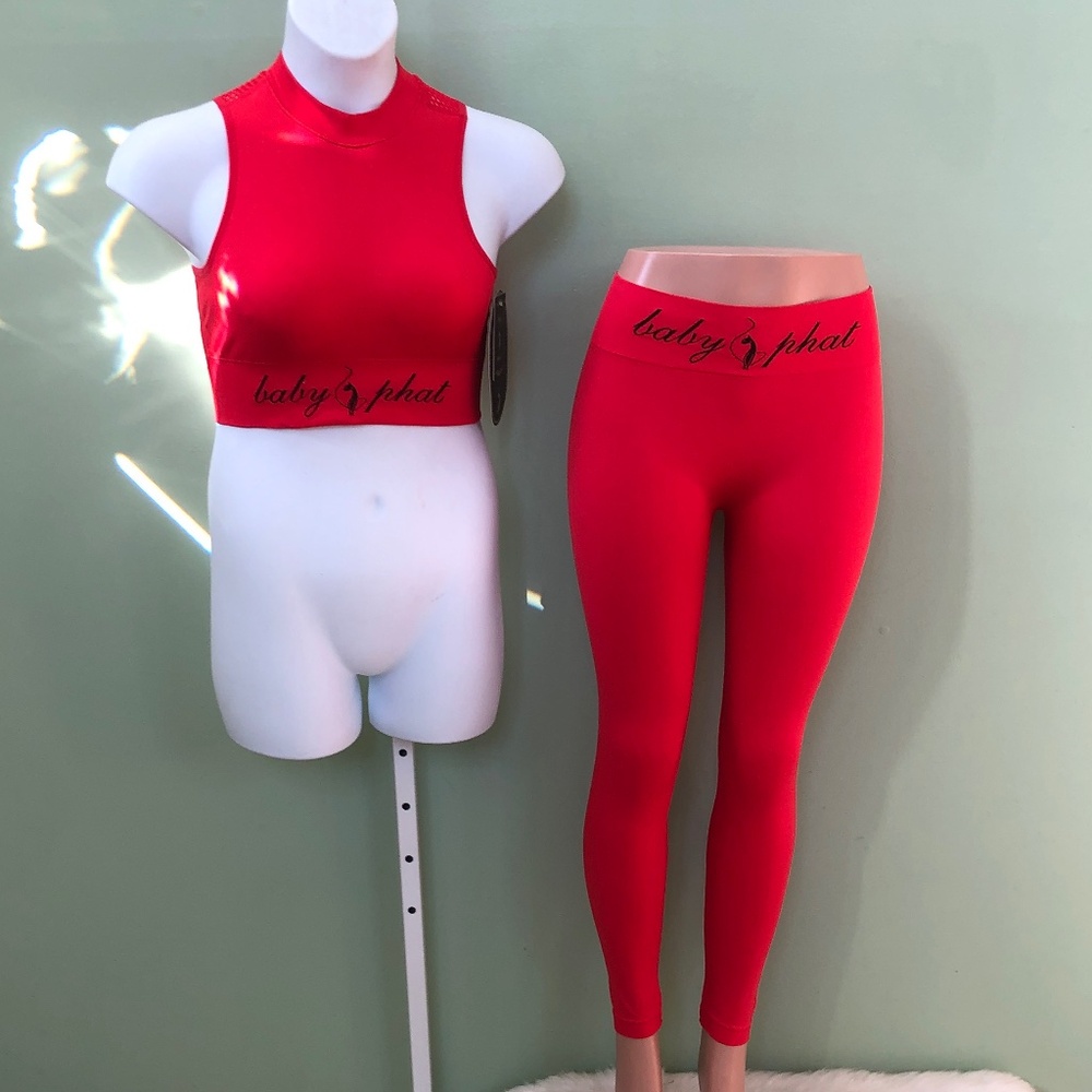 Baby Phat Seamless Activewear Crop Top & Leggings